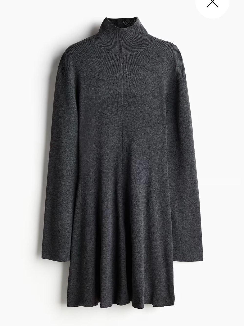 H&M FINE-KNIT MOCK TURTLENECK DRESS